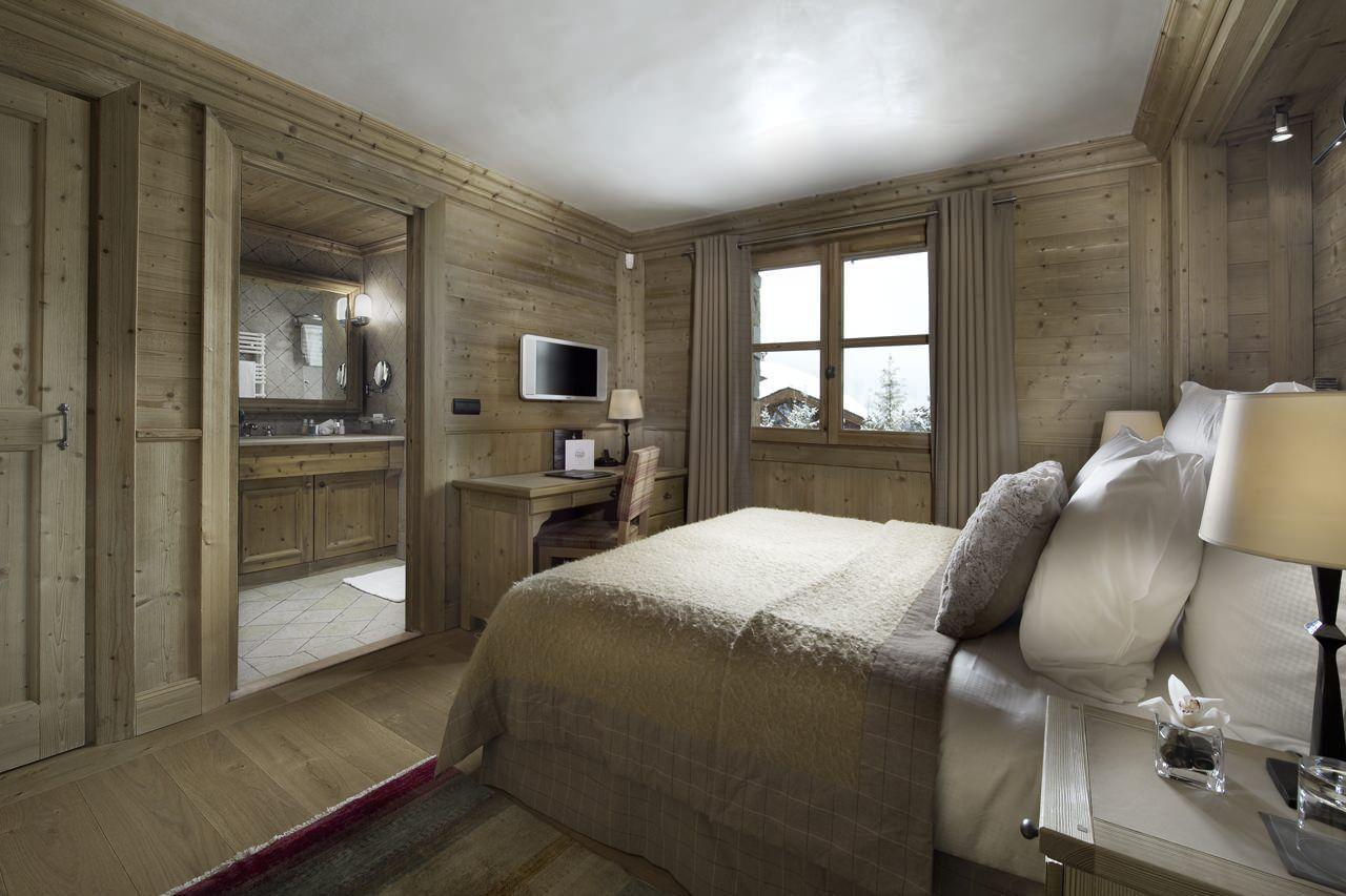 Photo de conception de chambre à coucher de chalet