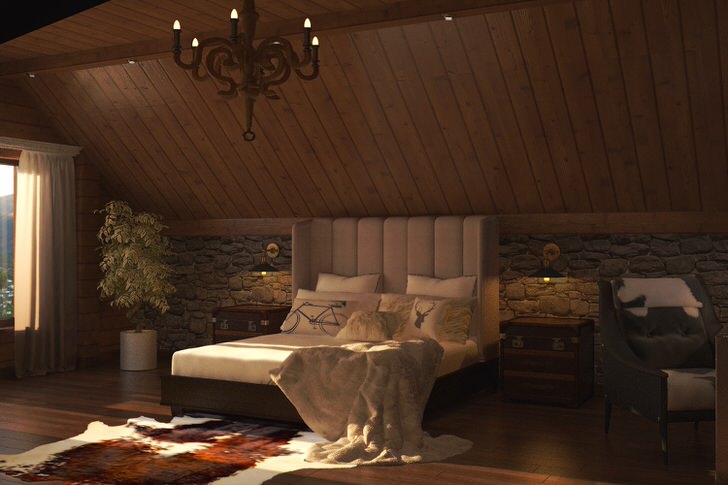 Chalet Bedroom Photo Ideas