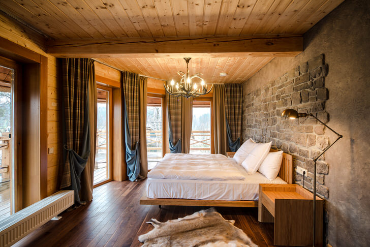 slaapkamer in chaletstijl