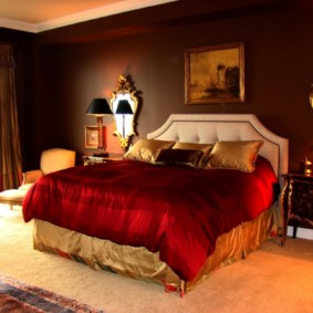 brown bedroom interior photo