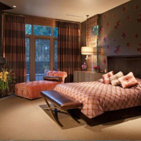 brown bedroom interior photo