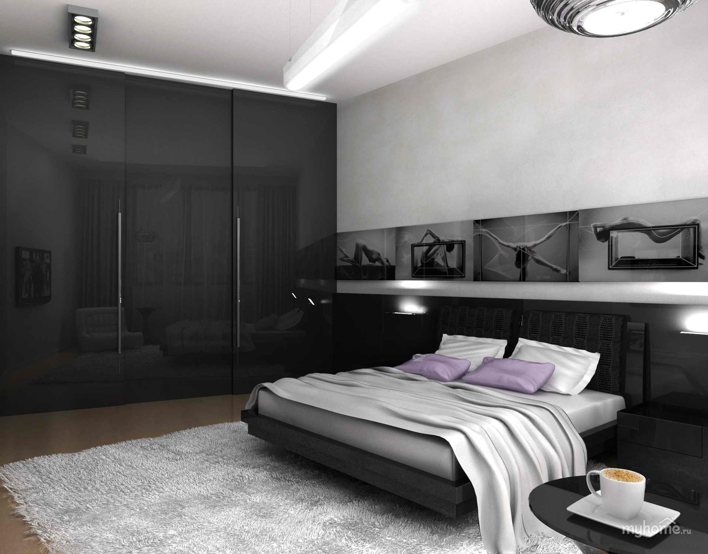 fotografie de proiectare dormitor de înaltă tehnologie