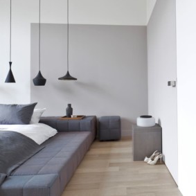 minimalizmo stiliaus miegamojo nuotraukų dizainas