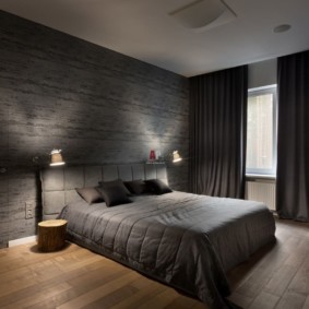 minimalismi tyyli makuuhuoneen suunnitteluvalokuva