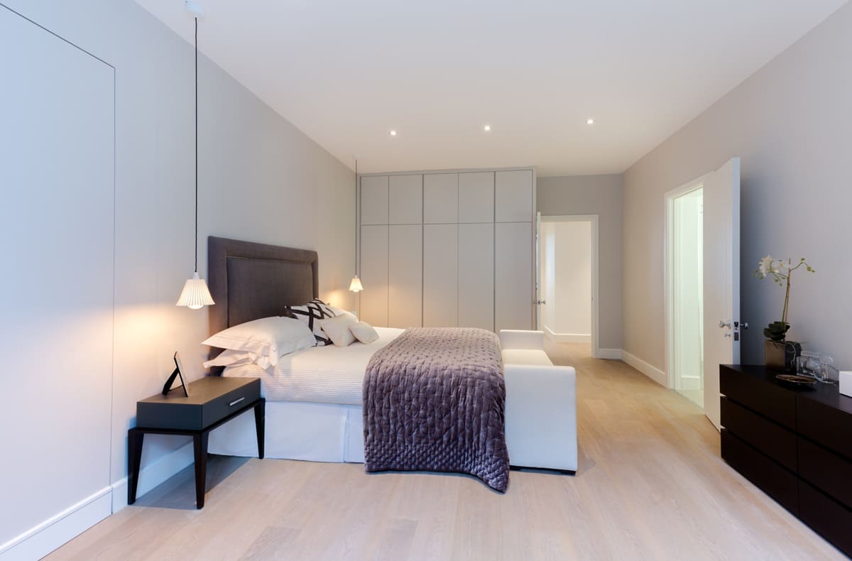 опции за идеи за спалня с минимализъм