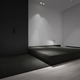 minimalismi tyyli makuuhuoneen sisustus