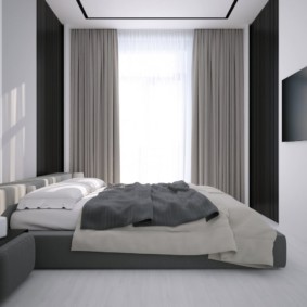 minimalista stílusú hálószoba belső fotó