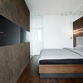 минималистичен изглед към спалнята