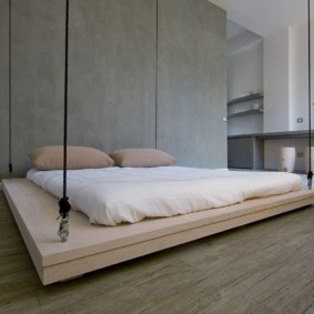 минималистичен изглед към спалнята