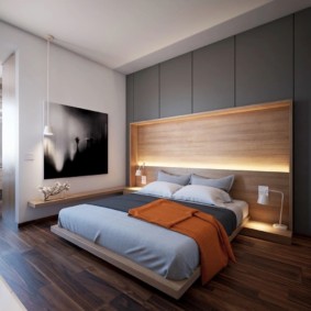minimalizmo stiliaus miegamojo interjero vaizdai