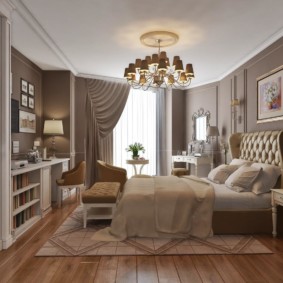 neoklasicisma stila guļamistabas foto rotājums