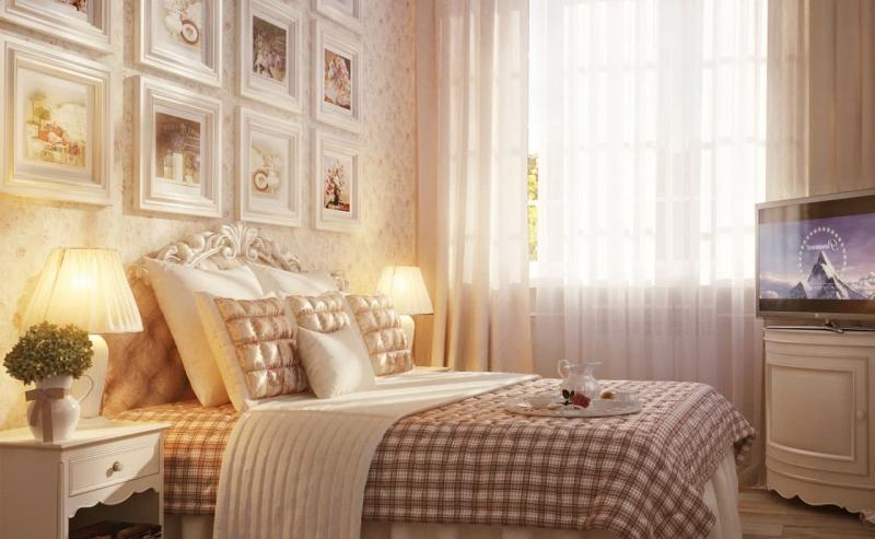 Provence style bedroom decor photo