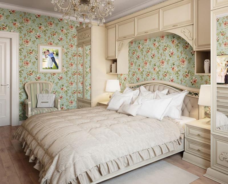 Provence style bedroom decor