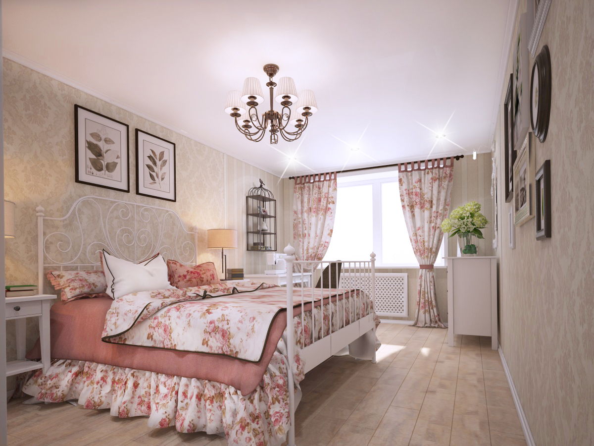 Provence dormitor decor cu vedere