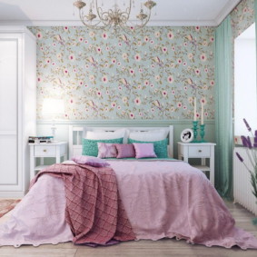 Dormitor în stilul Provence cu vedere interioară