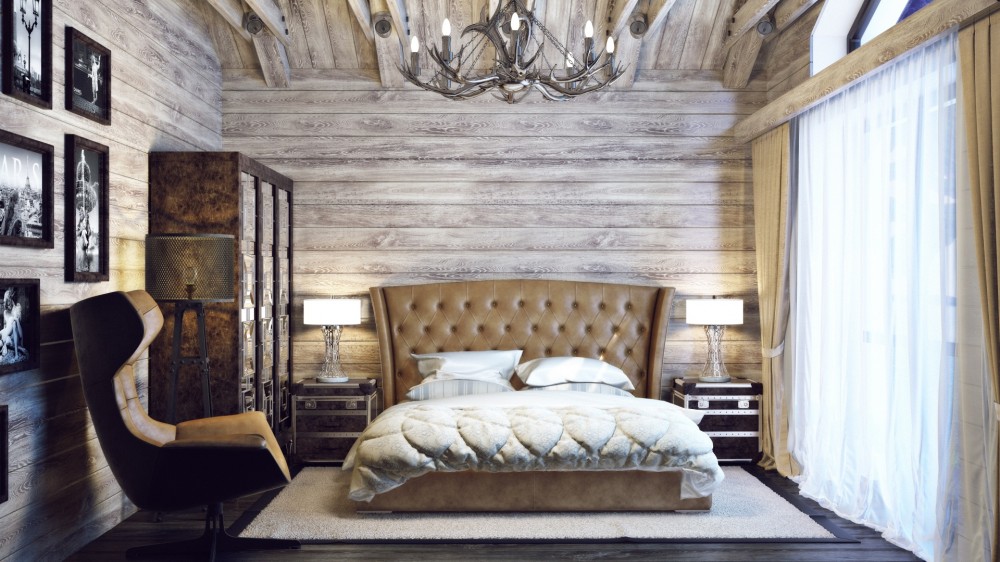 chalet bedroom decor photo