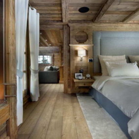 chalet style bedroom interior