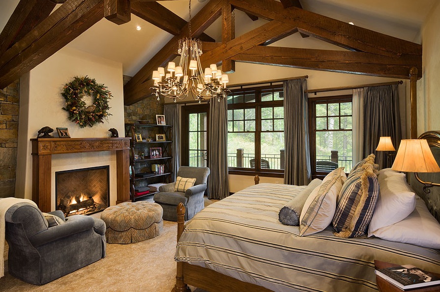 chambre de style chalet