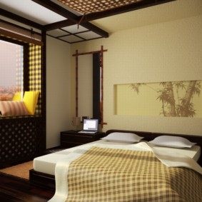 japoniško stiliaus miegamojo dizaino idėjos