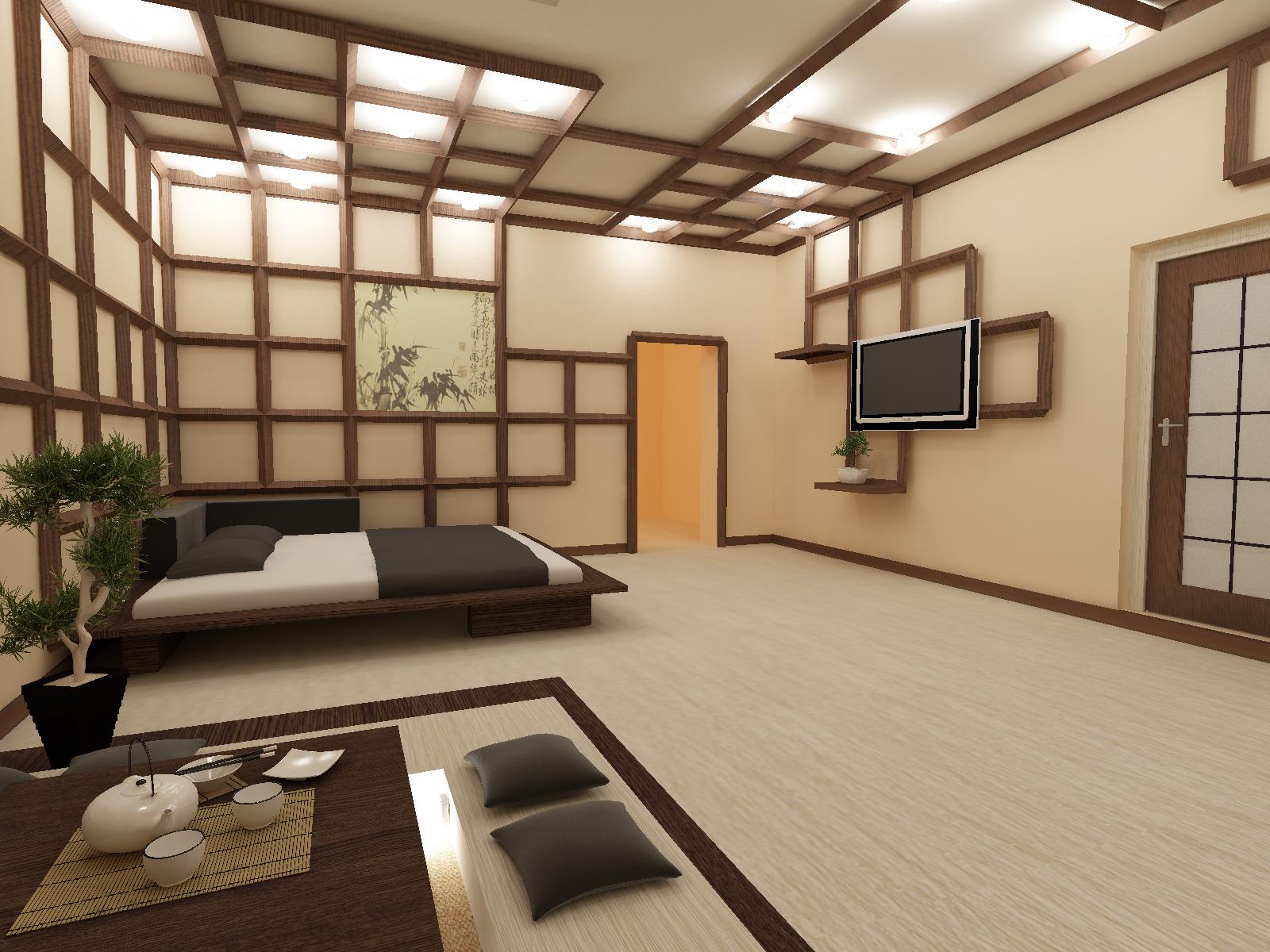 Идеи за интериор в спалнята в японски стил