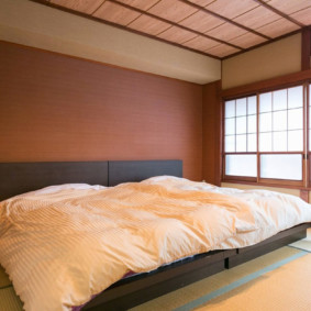 Idéer för dekoration för sovrum i japansk stil