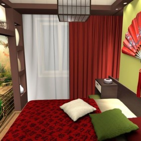 Japanilaistyylinen makuuhuonekatsaus
