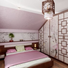снимка за дизайн на спалня в японски стил