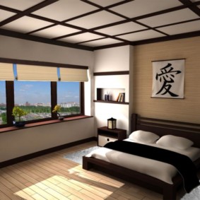japoniškų miegamųjų nuotraukų idėjos