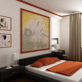 Schlafzimmerinnenraumfoto im japanischen Stil