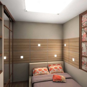 Schlafzimmerinnenraumfoto im japanischen Stil