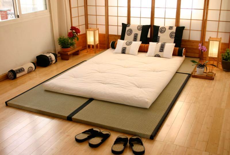 nápady na spálne v japonskom štýle