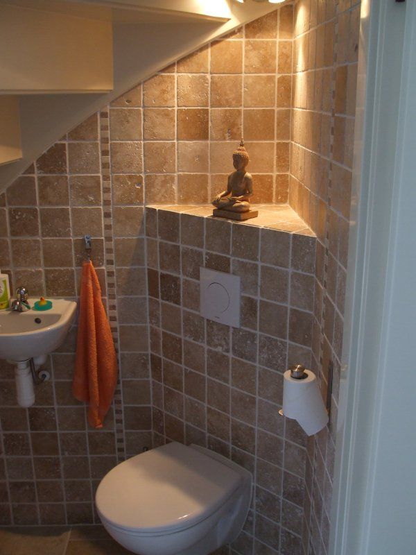 DIY toilet under the stairs