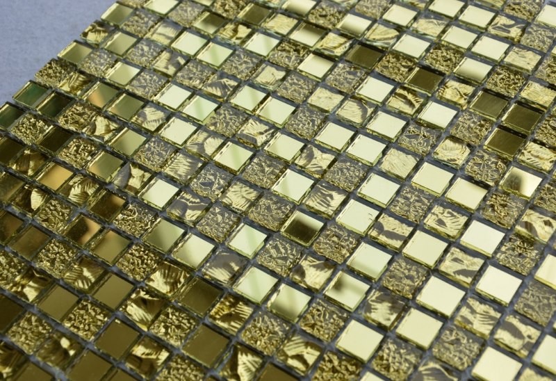 Gold mosaic glass mosaic for the bathroom