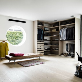 large corner wardrobe in the bedroom