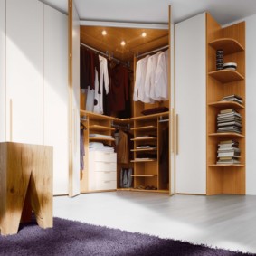 corner wardrobe in the bedroom design