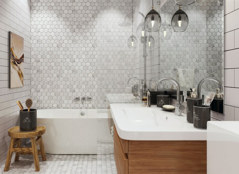 Fa skandináv stílusú fürdőszoba bútorok
