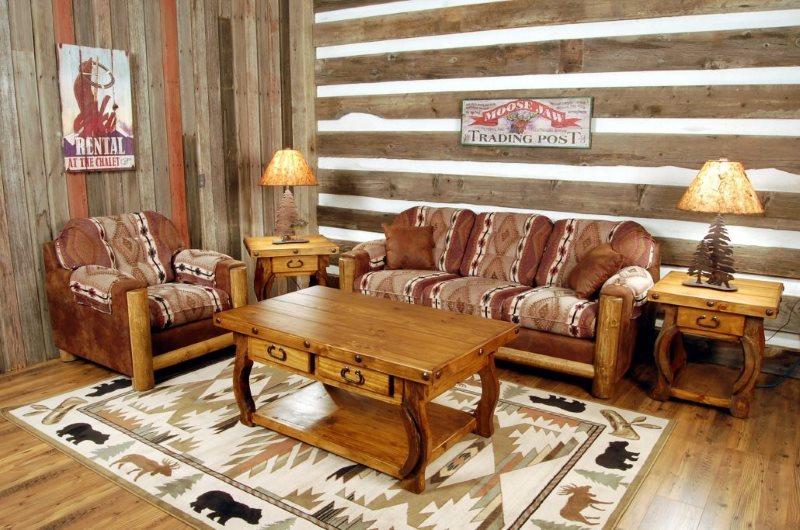 American country style lounge area