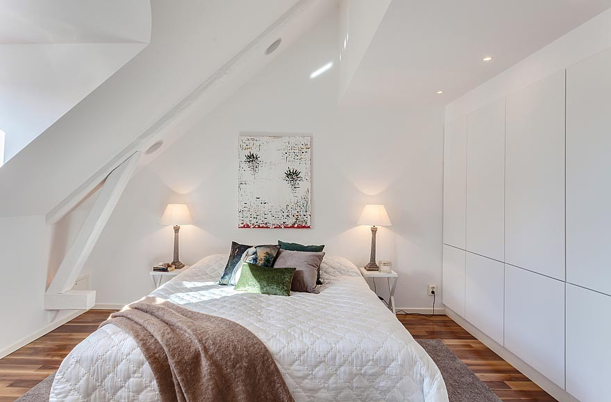 fotografija dizajna bijele spavaće sobe