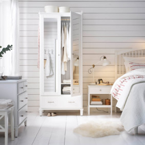 balta guļamistabas dizaina foto