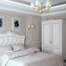 bijeli pogled na spavaću sobu