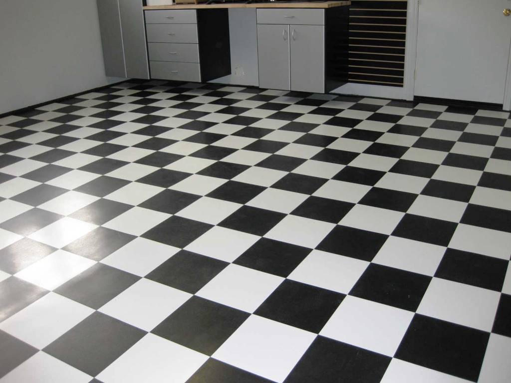 black and white linoleum