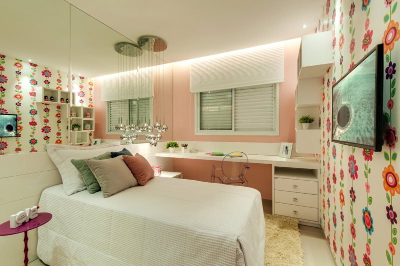 Design of a children's room for a girl