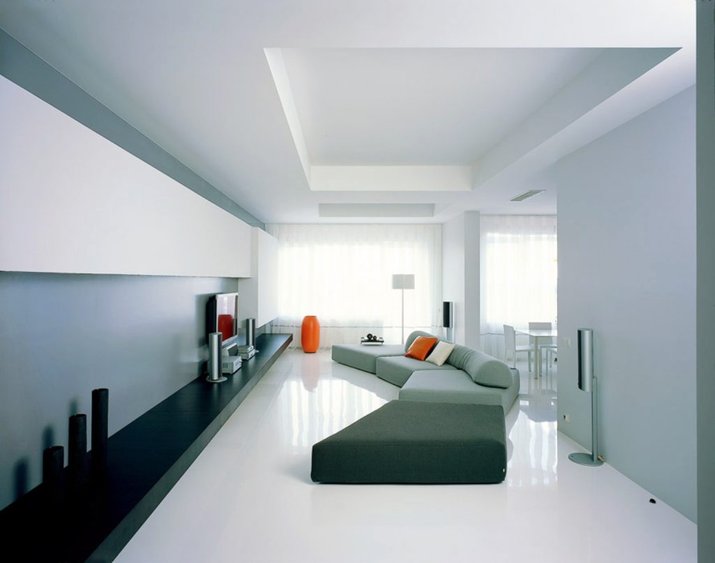 design del soggiorno ad alta tecnologia