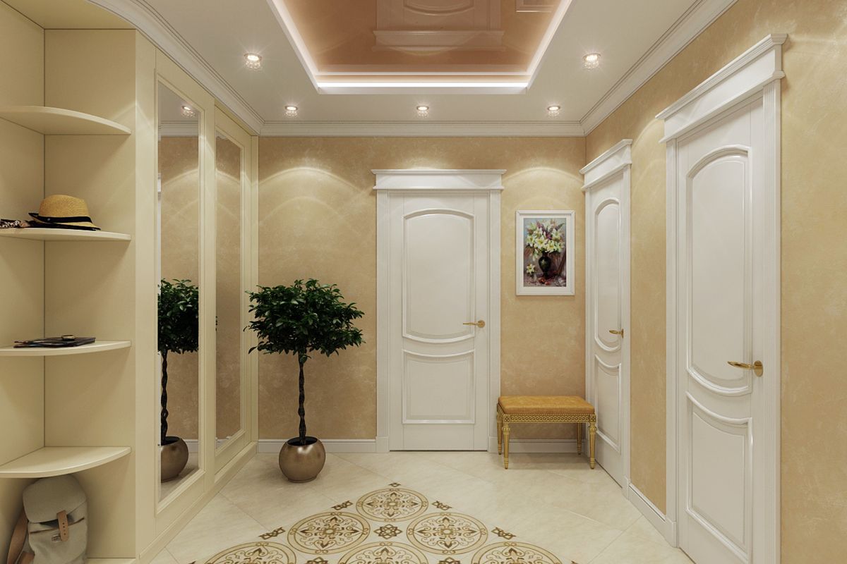 koridor dalam sebuah apartmen di sebuah rumah panel