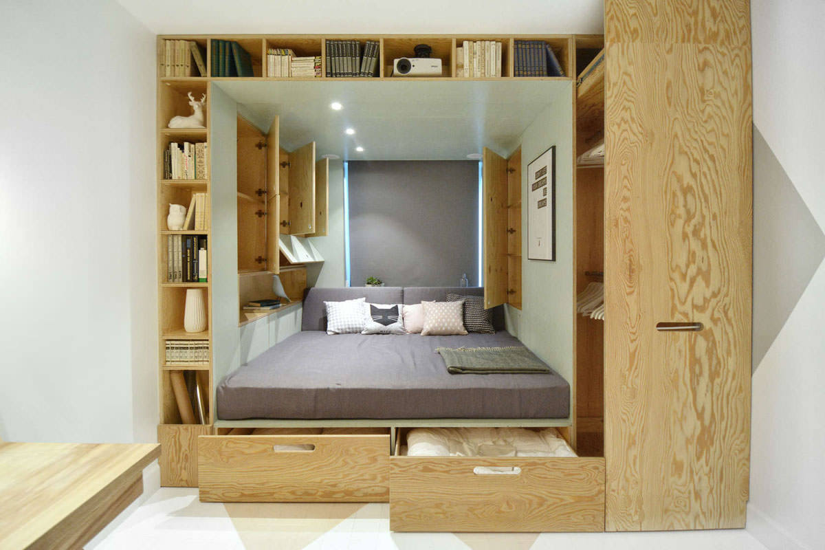 11 m2 yatak odası ve çok fonksiyonlu yatak