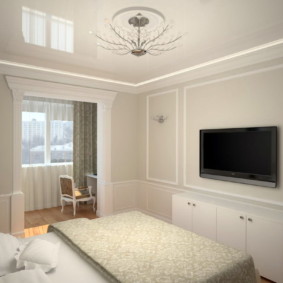 yatak odası tasarımı 11 metrekare, germe tavan