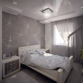 Guļamistabas dizains 12 kv. m garā apdare