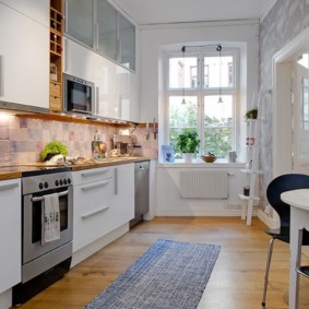 Lineaire keuken in Scandinavische stijl