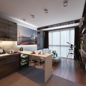 Studio appartement met panoramisch raam
