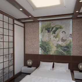 Japanese style bedroom interior